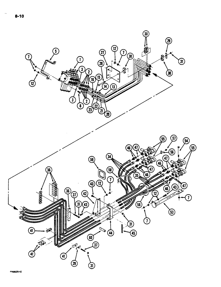 Схема запчастей Case IH 9170 - (8-10) - COUPLERS AND LINES, P.I.N. JCB0002092 AND AFTER (08) - HYDRAULICS