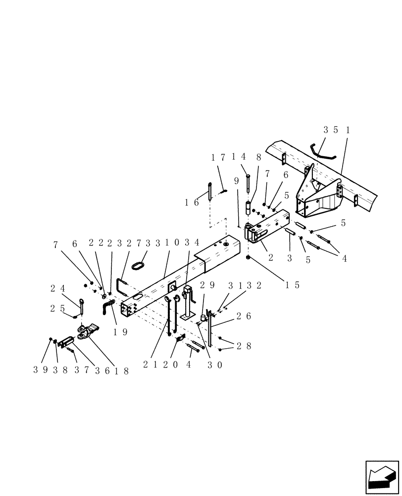 Схема запчастей Case IH 1200 - (F.10.E[01]) - MAIN FRAME AND FOLDING HITCH, 8 ROW RIGID TRAILING BSN CBJ036114 F - Frame Positioning