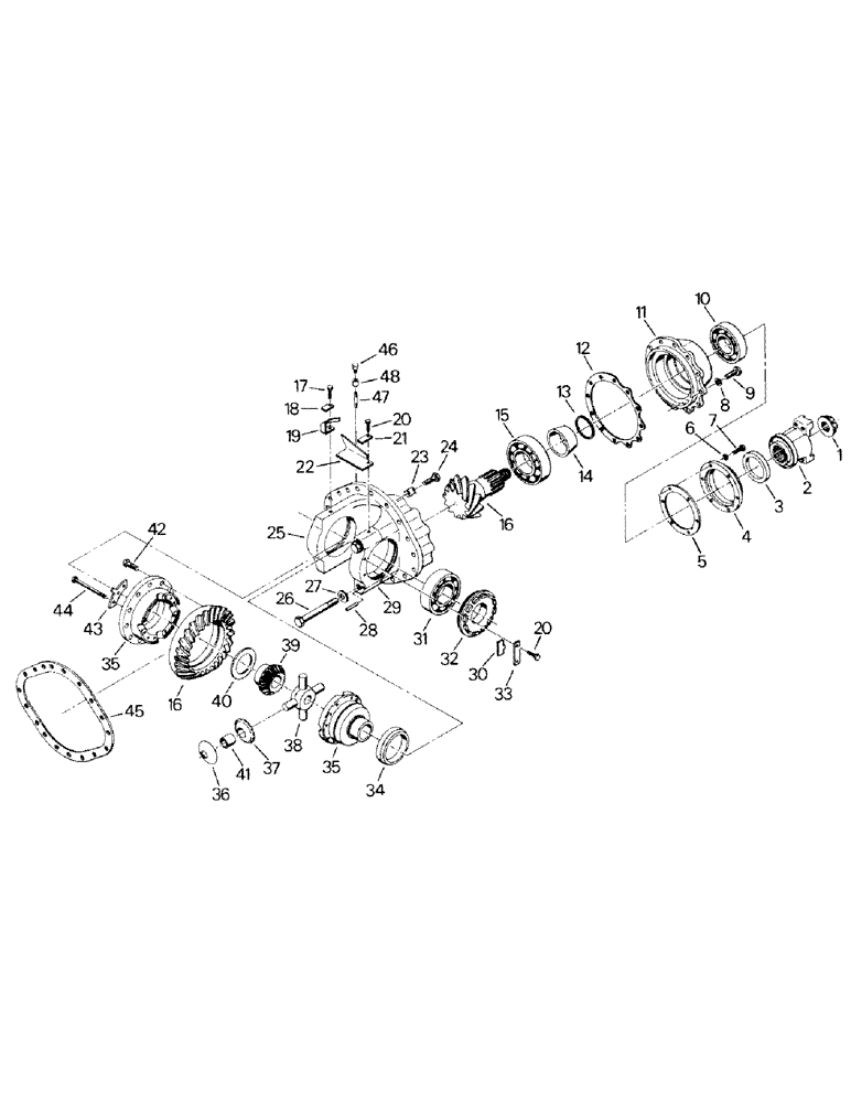 Схема запчастей Case IH ST450 - (04-29) - DIFFERENTIAL ASSEMBLY, K594.20/30, ASN BREAKS 129-01502 AND 130-01517 (04) - Drive Train