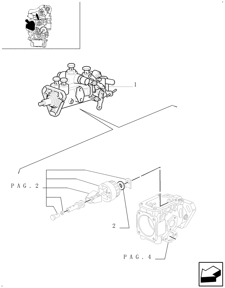 Схема запчастей Case IH JX95 - (0.14.0/ A[05]) - INJECTION PUMP (01) - ENGINE
