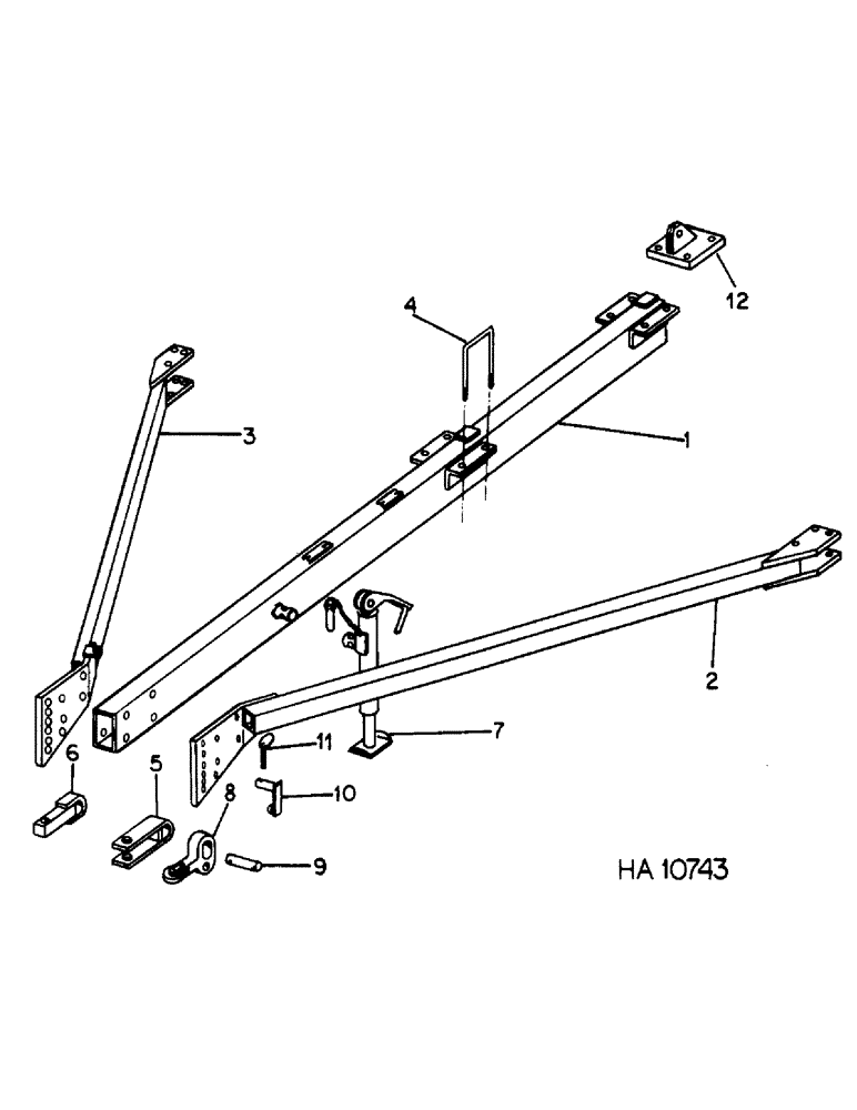 Схема запчастей Case IH 60 - (A-05) - HITCH, 15 FOOT 