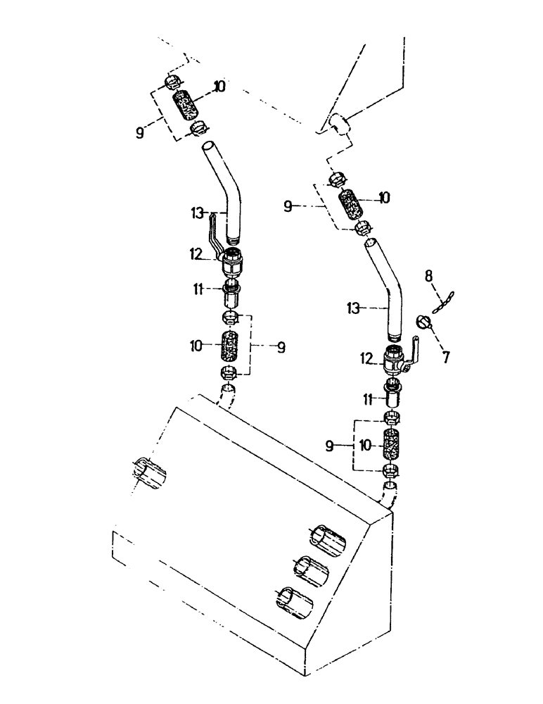 Схема запчастей Case IH 7000 - (B05-00) - HYDRAULIC SUCTION LINES, ROTARY CHOPPER Hydraulic Components & Circuits