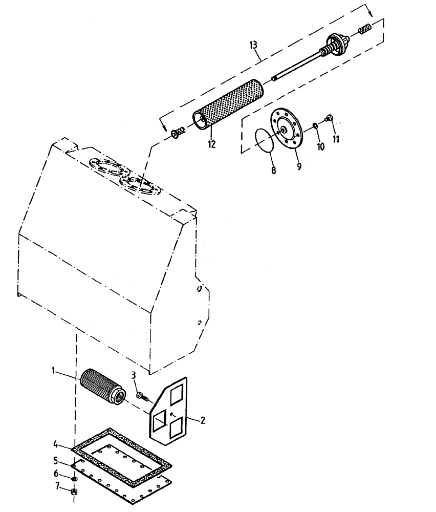 Схема запчастей Case IH 7700 - (B08-05) - OIL FILTERS AND STRAINERS Hydraulic Components & Circuits