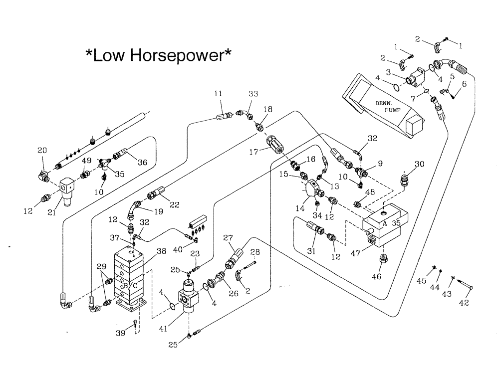 Схема запчастей Case IH 7700 - (B07[04]) - HYDRAULIC CIRCUIT {BASECUTTER} {DENISON} Hydraulic Components & Circuits