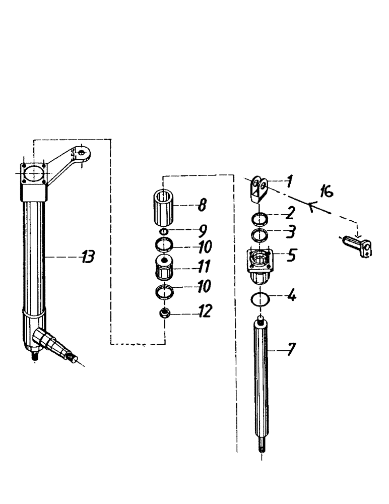 Схема запчастей Case IH 7000 - (B01-14) - HYDRAULICS, CYLINDER, BASECUTTER LIFT, 7000 Hydraulic Components & Circuits