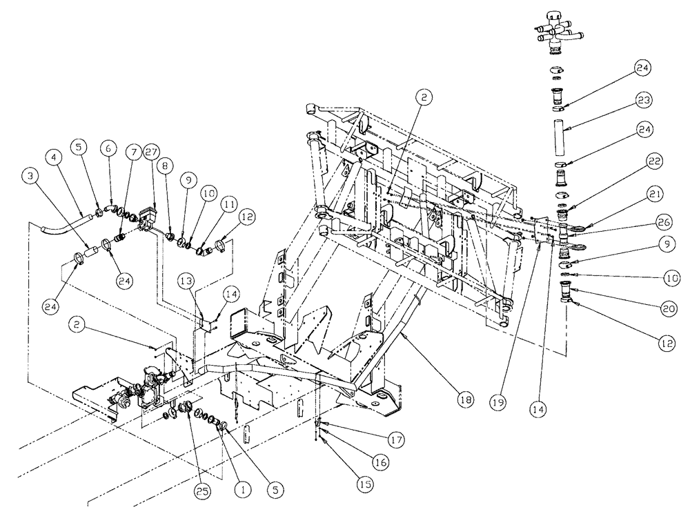 Схема запчастей Case IH SPX4260 - (234) - MID-TECH PLUMBING ASSEMBLY (78) - SPRAYING