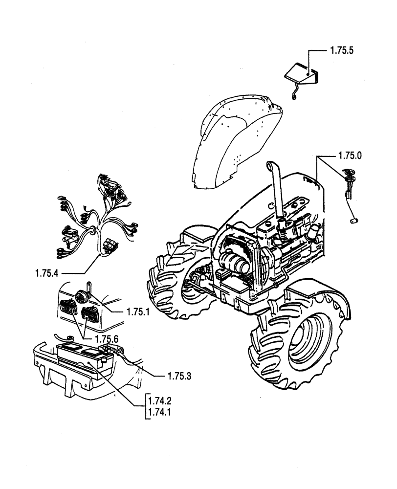 Схема запчастей Case IH JX95 - (SEC. 06) - ELECTRICAL (00) - GENERAL