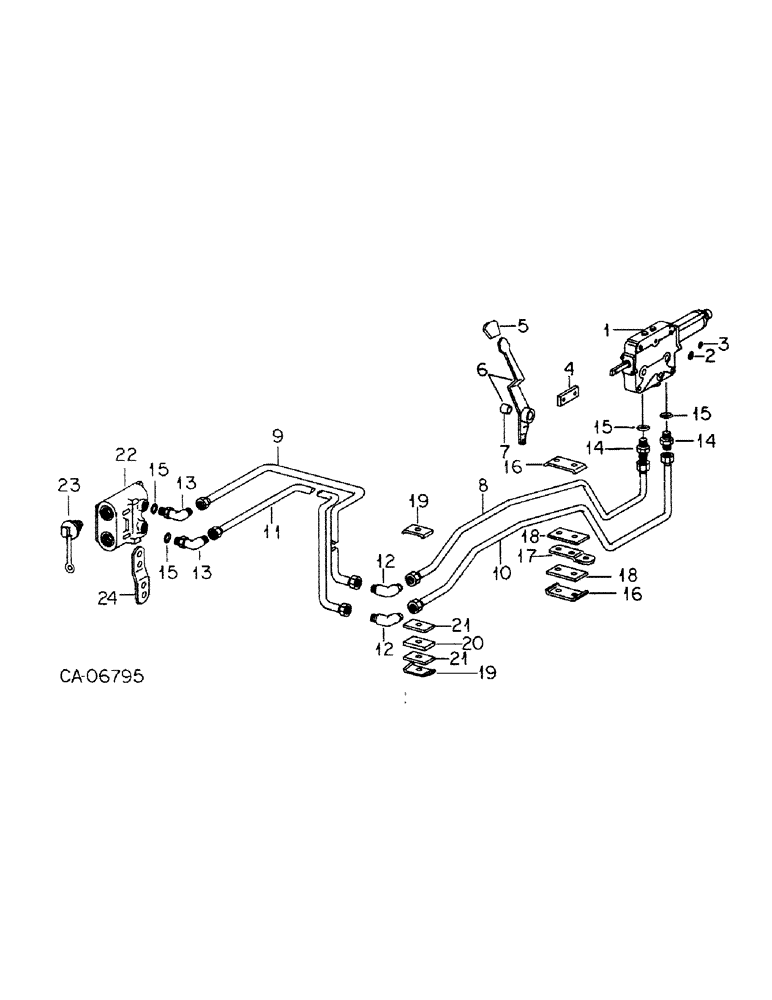 Схема запчастей Case IH 1486 - (10-54) - HYDRAULIC, FOURTH VALVE FOR QUADRUPLE AUXILIARY VALVES (07) - HYDRAULICS