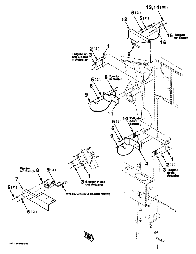 Схема запчастей Case IH 8460 - (4-04) - ELECTRICAL ASSEMBLY, CENTER REAR (06) - ELECTRICAL