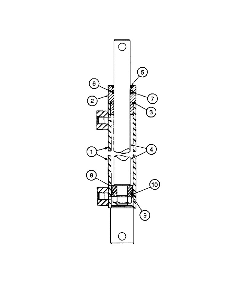 Схема запчастей Case IH INTERNATIONAL - (4-50[A]) - MASTER REEL LIFT CYLINDER, 1.5 X 9.38 REPHASING, IH (07) - HYDRAULICS