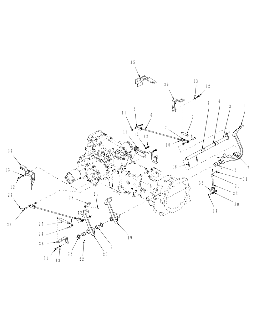 Схема запчастей Case IH DX35 - (03.20) - PEDALS & BRAKE LOCK (HST & 9 X 3) (03) - TRANSMISSION