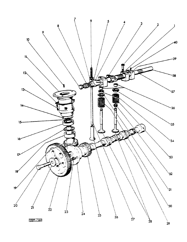 Схема запчастей Case IH 1529 - (048) - VALVE MECHANISM AND CAMSHAFT (10) - ENGINE