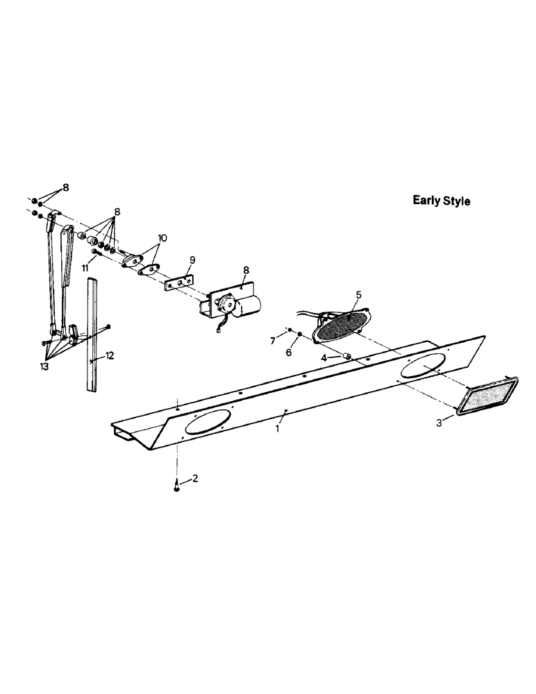 Схема запчастей Case IH PTA280 - (01-31) - REAR CONSOLE, BEFORE 11-1-78 (10) - CAB