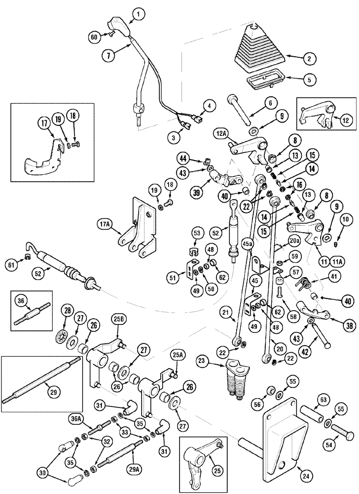 Схема запчастей Case IH MX150 - (06-14) - RANGE SHIFT CONTROLS (21) - TRANSMISSION