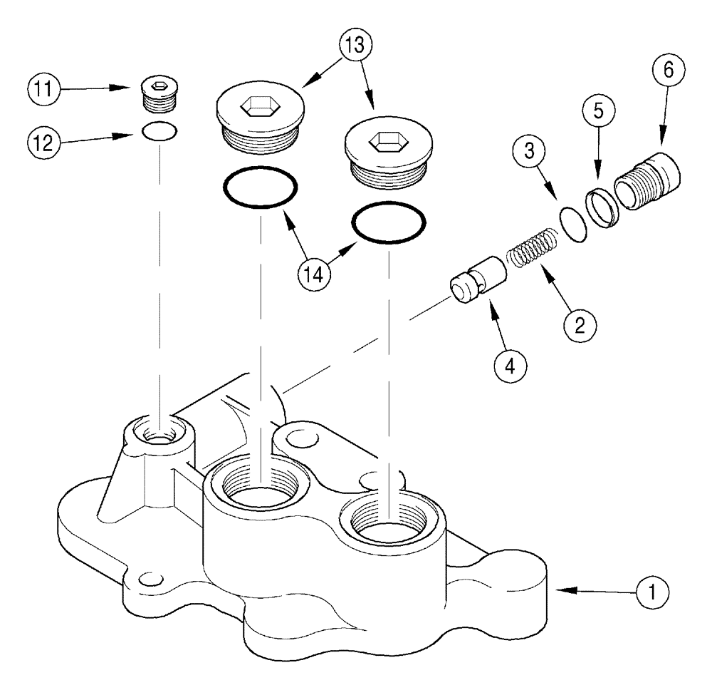 Схема запчастей Case IH 5120 - (8-48) - REMOTE AUXILIARY VALVE END COVER, TRANSMISSION JKA62488 AND AFTER, WITH POWER BEYOND (08) - HYDRAULICS