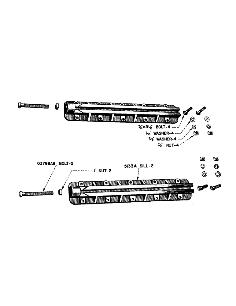 Схема запчастей Case IH LE - (76) - SILL FOR ENGINE SUPPORT 