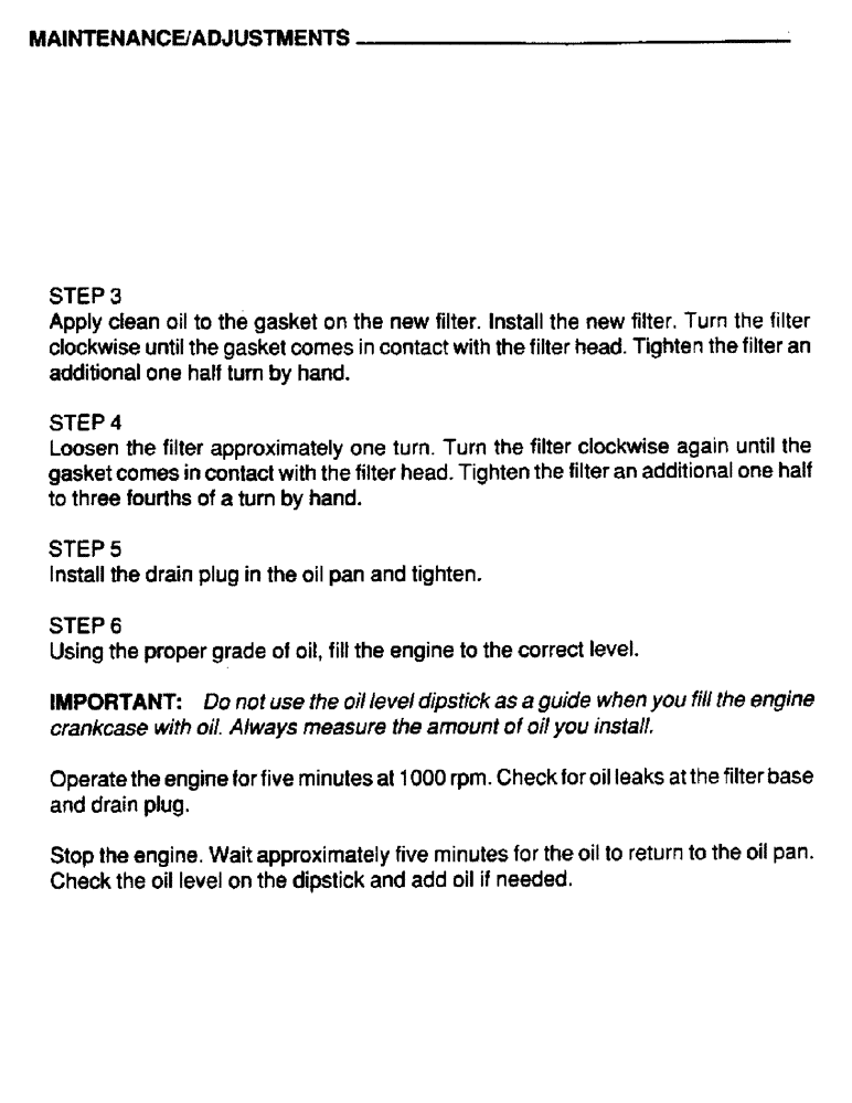 Схема запчастей Case IH 6590TA - (030) - MAINTENANCE, ADJUSTMENTS 