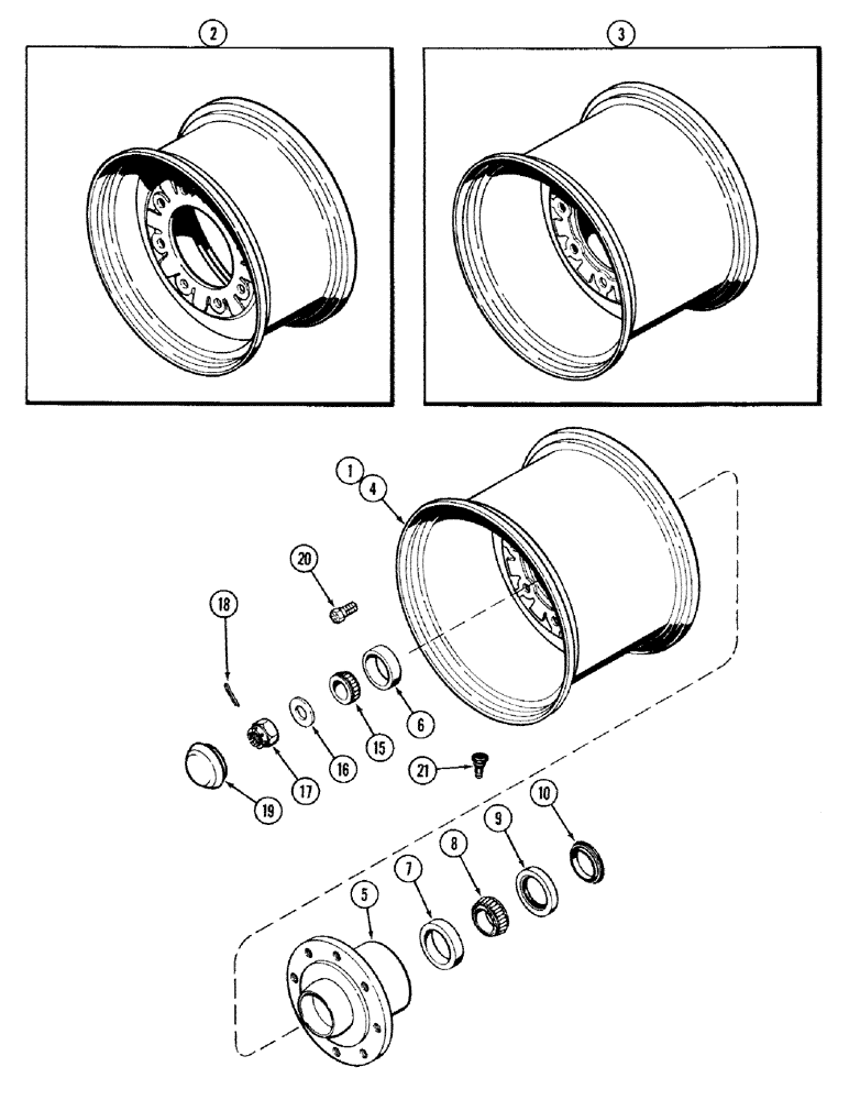 Схема запчастей Case IH 2394 - (5-20) - FRONT WHEELS AND HUB (05) - STEERING
