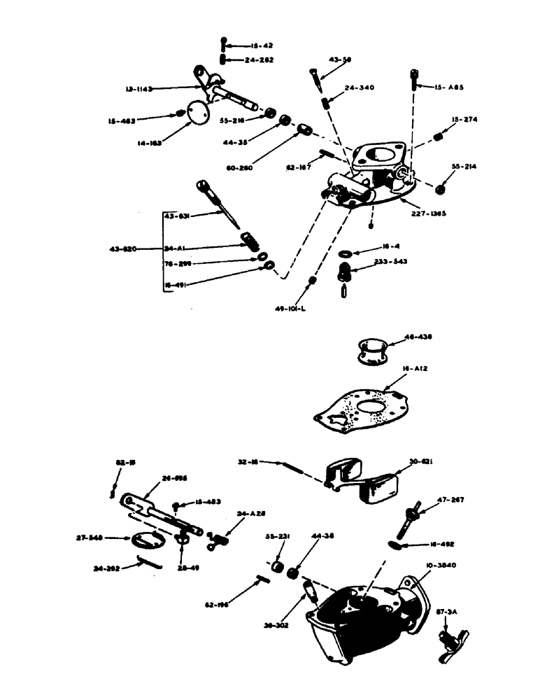 Схема запчастей Case IH 700 - (020) - POWRDYNE GAS ENGINE, A7777 MARVEL-SCHEBLER CARBURETOR, MODEL TSX-616 (02) - ENGINE
