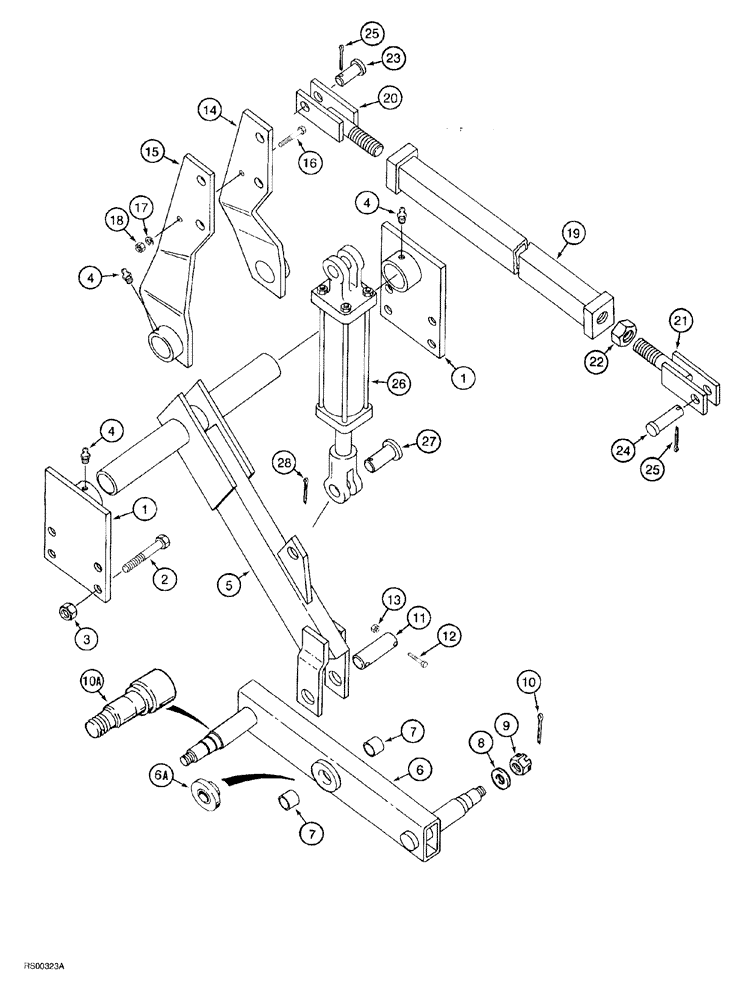 Схема запчастей Case IH 5700 - (9-074) - WING FRAME AXLE AND DEPTH CONTROL, NON LEVEL MODELS, SINGLE & DOUBLE FOLD PRIMARY WING (18) - MISCELLANEOUS