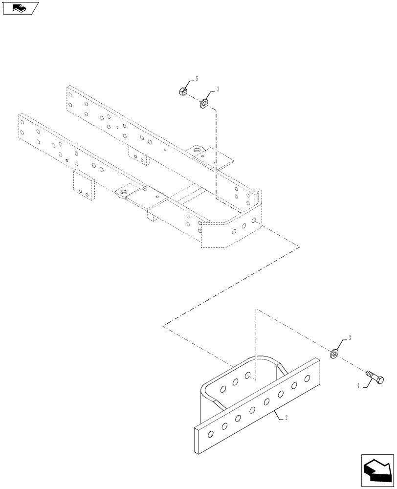 Схема запчастей Case IH FARMALL 55A - (37.140.07[01]) - FRONT WEIGHT CARRIER (37) - HITCHES, DRAWBARS & IMPLEMENT COUPLINGS