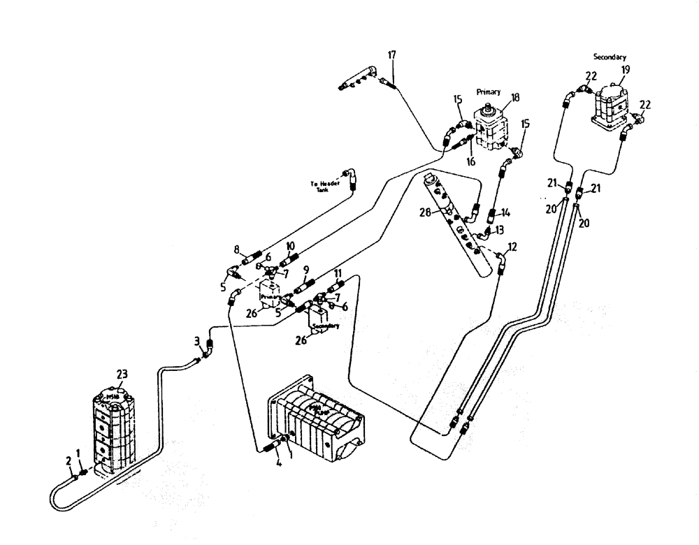 Схема запчастей Case IH 7000 - (B06-10A) - HYDRAULIC CIRCUIT, (PRIMARY/SECONDARY FIXED EXTRACTOR) Hydraulic Components & Circuits