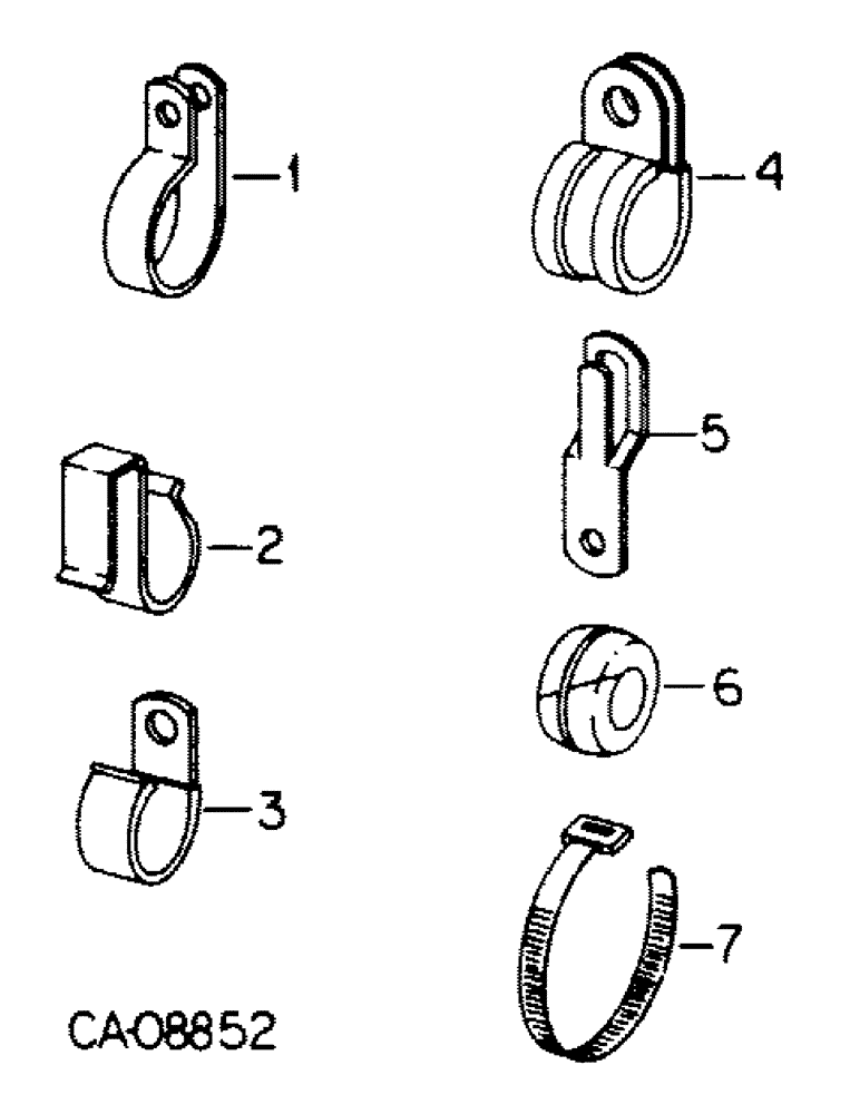 Схема запчастей Case IH 385 - (08-13) - ELECTRICAL, CLIPS, CLAMPS, STRAPS AND GROMMETS (06) - ELECTRICAL