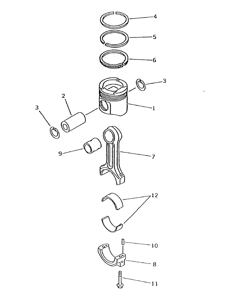 Схема запчастей Case IH 7700 - (C01-15) - PISTON AND CONNECTING ROD (KOMATSU) Engine & Engine Attachments