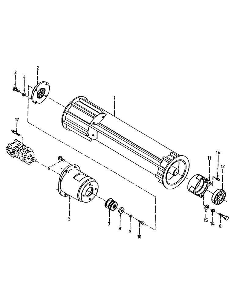Схема запчастей Case IH 7000 - (A02-35) - BUTTLIFT ROLLER, UNDERSLUNG BASECUTTER Mainframe & Functioning Components