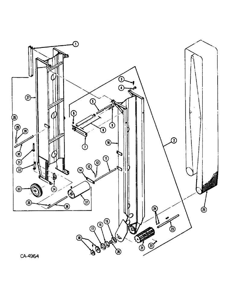 Схема запчастей Case IH 750 - (E-06) - ELEVATOR ASSEMBLY 