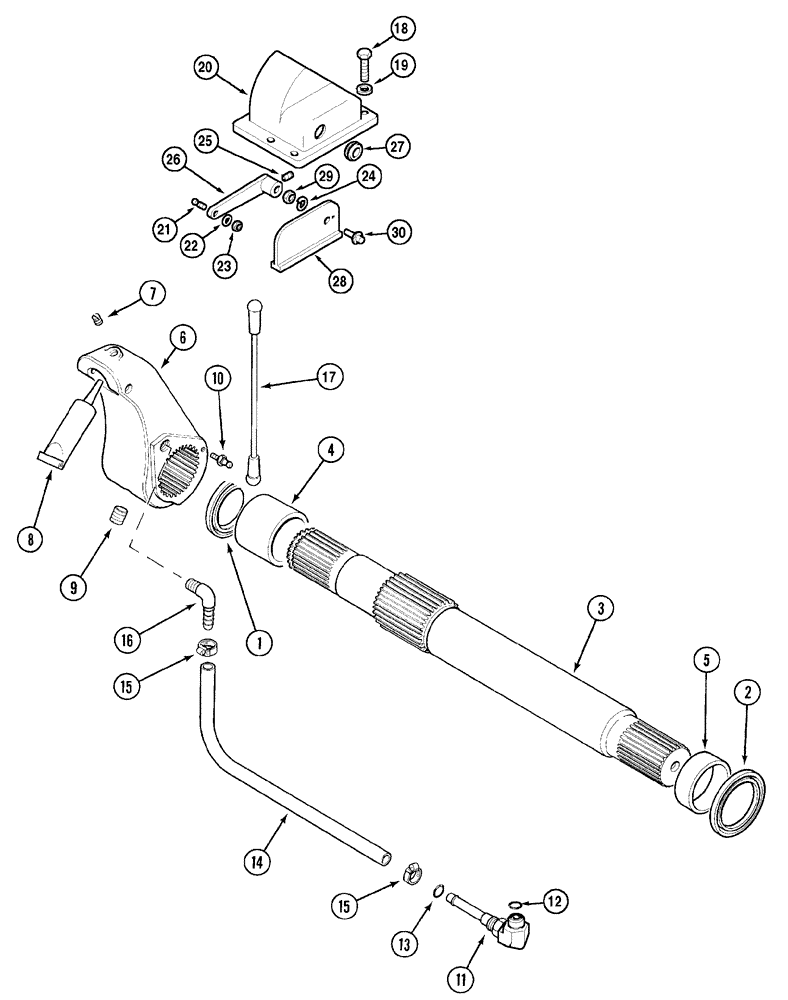 Схема запчастей Case IH MX80C - (09-57) - HITCH ROCKSHAFT (09) - CHASSIS