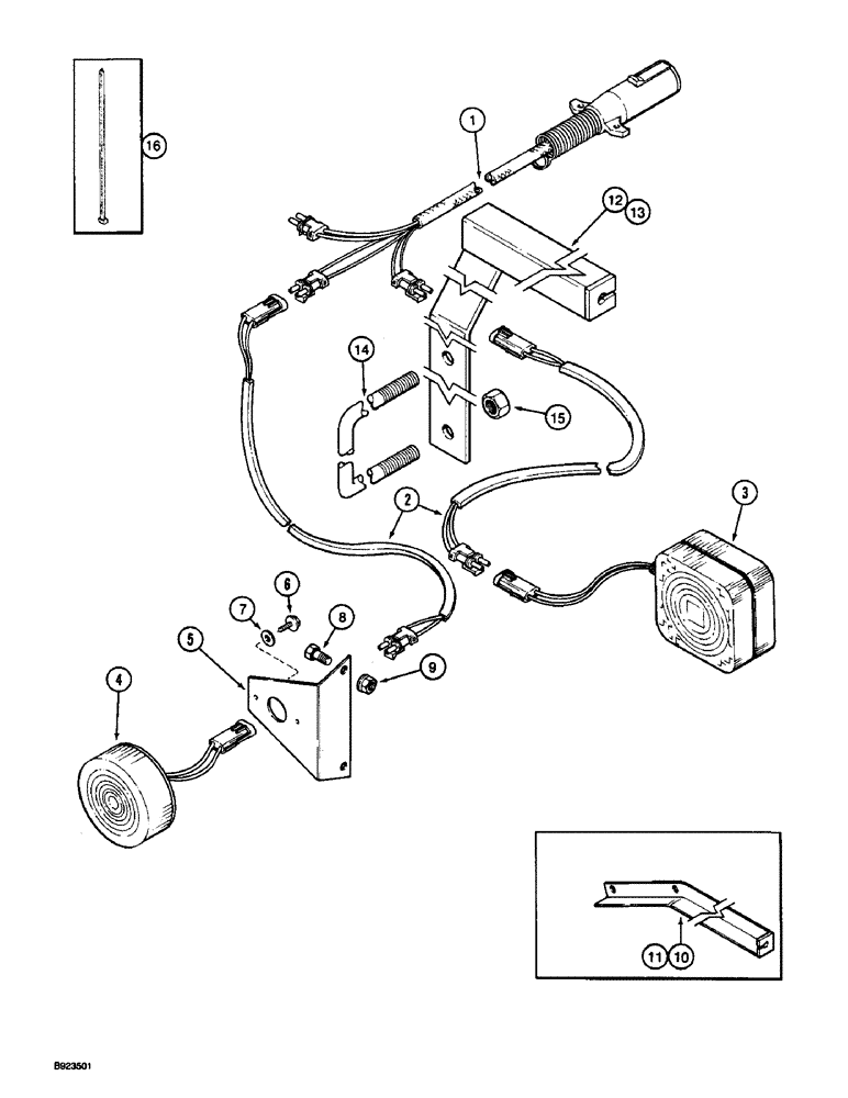 Схема запчастей Case IH 181 - (4-2) - WIRING HARNESS AND LAMPS, P.I.N. JAG 0211512 AND AFTER (04) - ELECTRICAL SYSTEMS