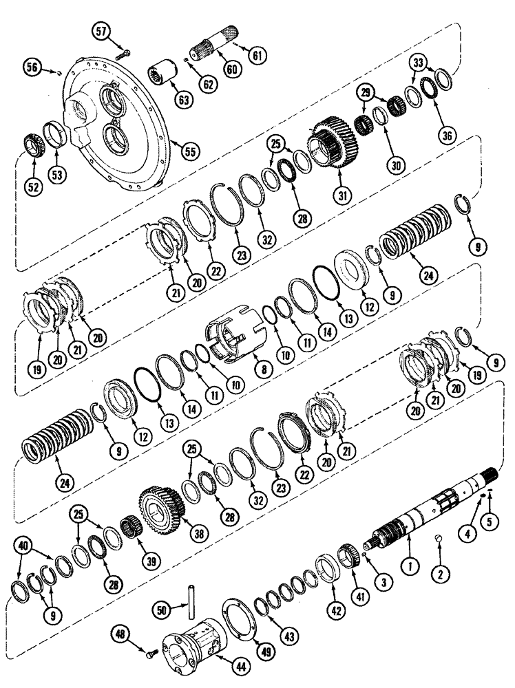 Схема запчастей Case IH MX180 - (06-04) - SPEED TRANSMISSION INPUT SHAFT WITHOUT CREEP SPEED (06) - POWER TRAIN