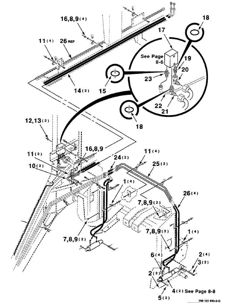 Схема запчастей Case IH 8590 - (08-04) - HYDRAULIC ASSEMBLY, FRONT, (CONT) (07) - HYDRAULICS