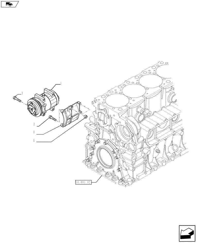 Схема запчастей Case IH 635 - (50.200.01) - COMPRESSOR, AIRCOND. (50) - CAB CLIMATE CONTROL
