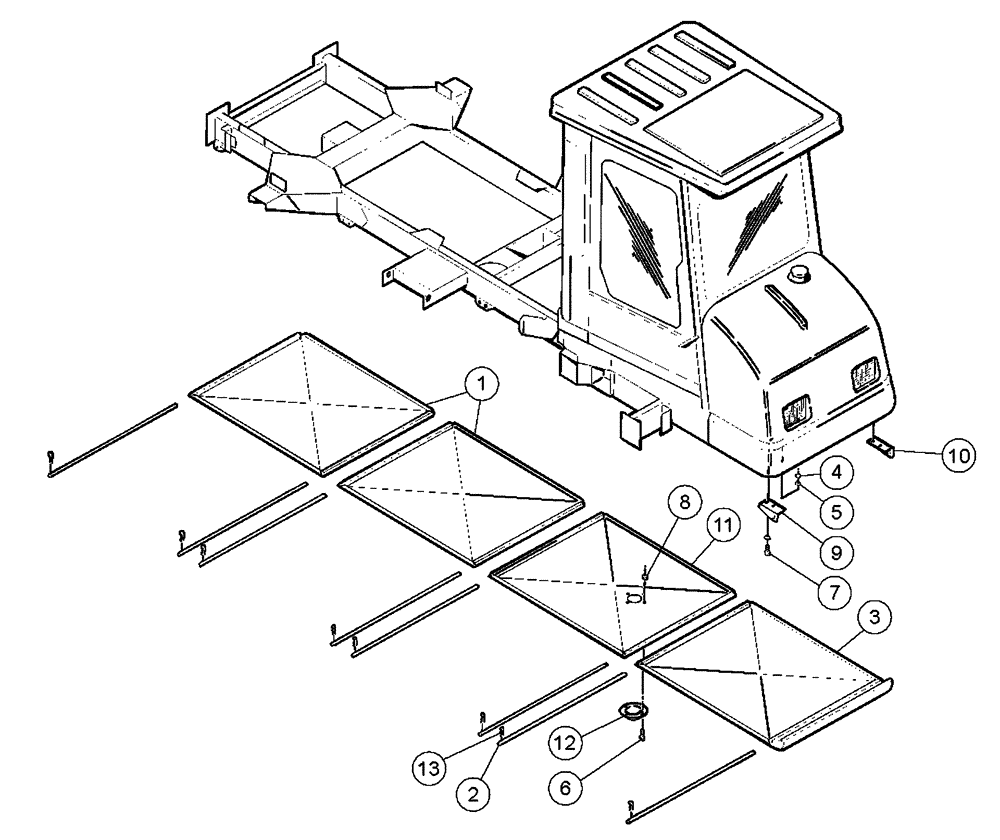 Схема запчастей Case IH PATRIOT XL - (11-001) - BELLYPAN ASSEMBLY Options