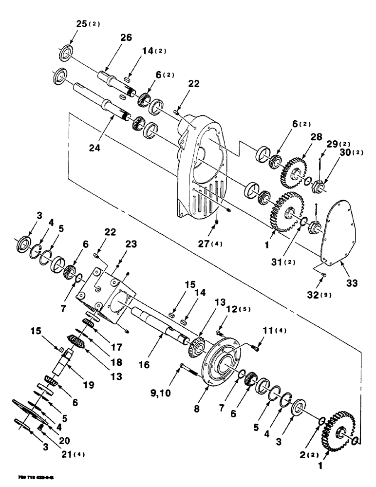 Схема запчастей Case IH SC416 - (2-14) - GEARBOX ASSEMBLY, 700718422 GEARBOX ASSEMBLY COMPLETE (09) - CHASSIS