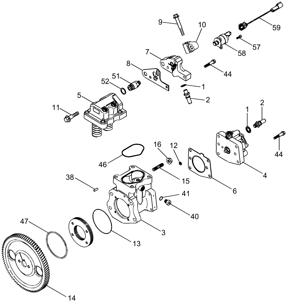 Схема запчастей Case IH 625 - (10.249.01) - FUEL INJECTION - PUMP AND DRIVE (10) - ENGINE