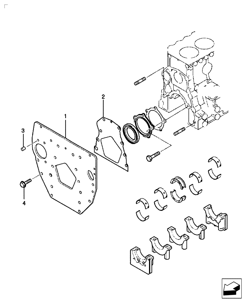 Схема запчастей Case IH FARMALL 30B - (10.103.03) - FLYWHEEL HOUSING (10) - ENGINE