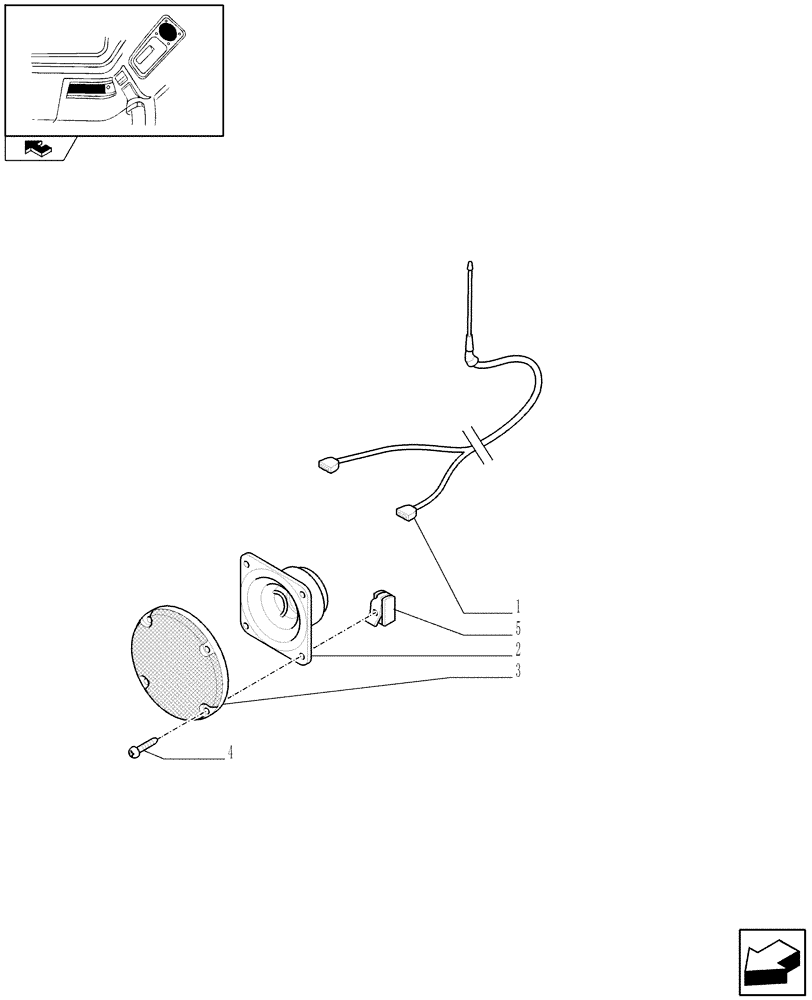 Схема запчастей Case IH FARMALL 95 - (1.92.761) - RADIO READY (VAR.330777) (10) - OPERATORS PLATFORM/CAB