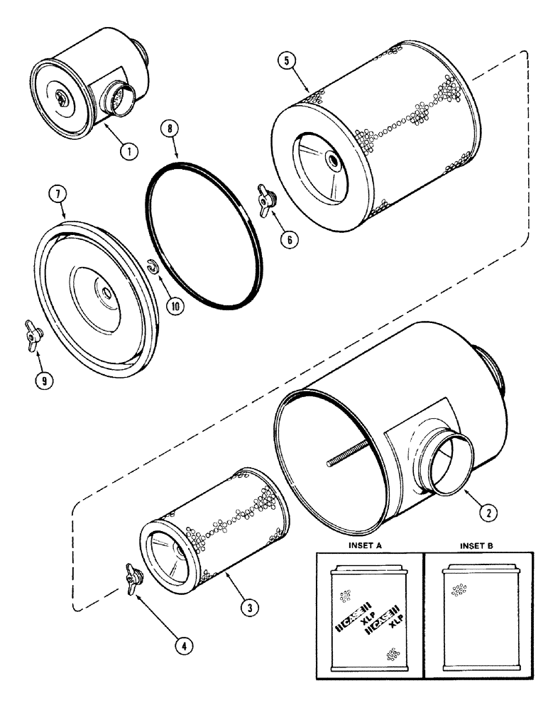 Схема запчастей Case IH 2394 - (2-12) - AIR CLEANER (02) - ENGINE