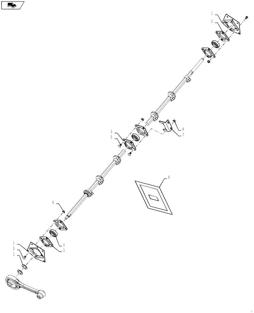 Схема запчастей Case IH 6130 - (88.490.01) - DIA,HEAVY DUTY SHAKER BEARINGS (88) - ACCESSORIES