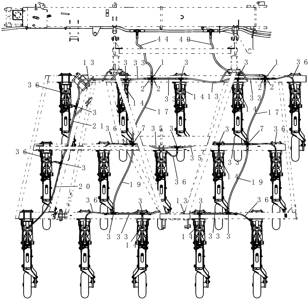 Схема запчастей Case IH 800 - (35.900.27) - HYDRAULICS - 70 12" INNER WING TRIP LIFT CCT (35) - HYDRAULIC SYSTEMS
