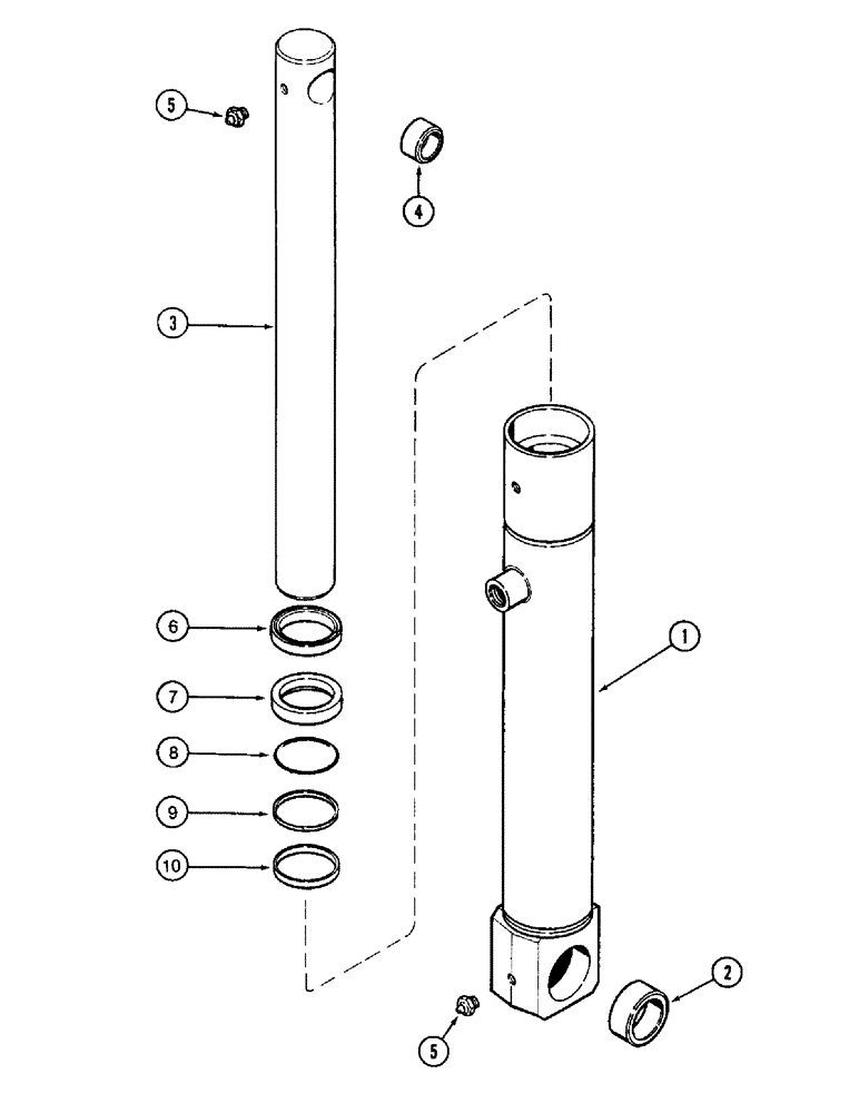 Схема запчастей Case IH 8940 - (8-034) - HITCH CYLINDER ASSEMBLY, 2-1/4 INCH BORE (08) - HYDRAULICS