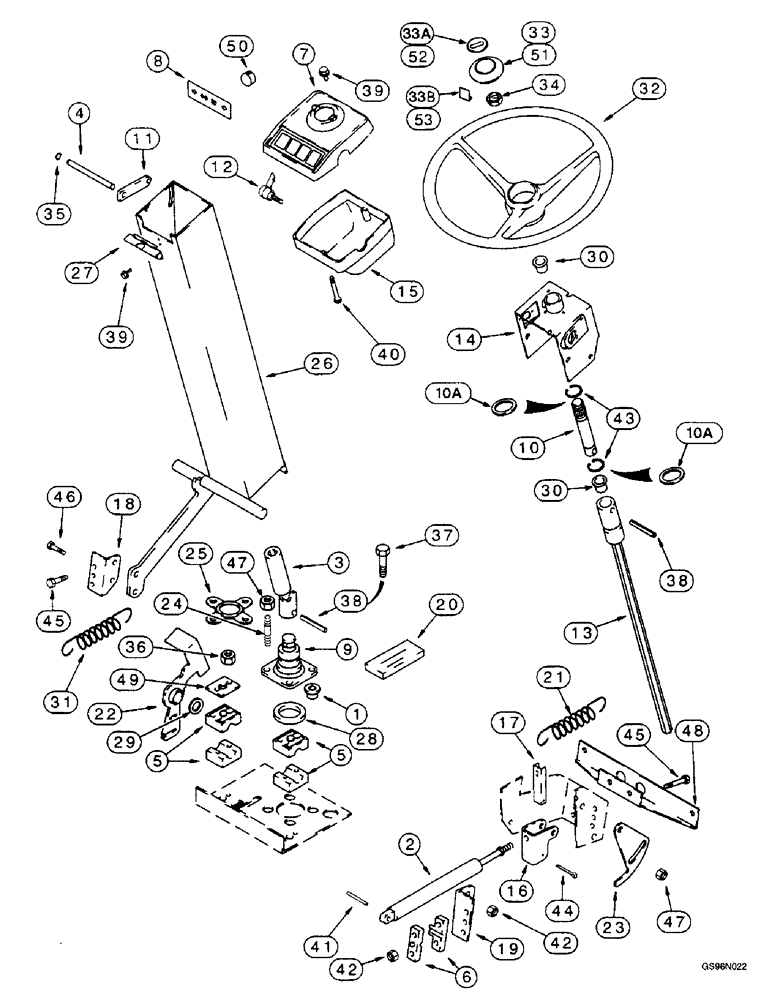 Схема запчастей Case IH 2144 - (5-02) - STEERING SUPPORT AND WHEEL, PRIOR TO COMBINE S/N JJC0172845 (04) - STEERING