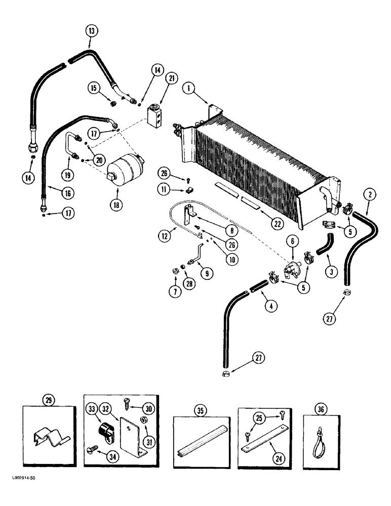 Схема запчастей Case IH 1670 - (9G-34) - HEATER AND AIR CONDITONING SYSTEM, CAB (10) - CAB & AIR CONDITIONING