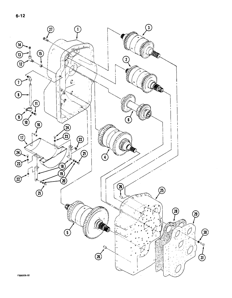 Схема запчастей Case IH 9150 - (6-012) - TRANSMISSION (06) - POWER TRAIN