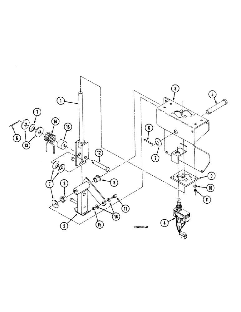 Схема запчастей Case IH 9150 - (6-034) - TRANSMISSION SHIFT CONTROLS, MODE CONTROL, PRIOR TO P.I.N. JCB0002116 (06) - POWER TRAIN