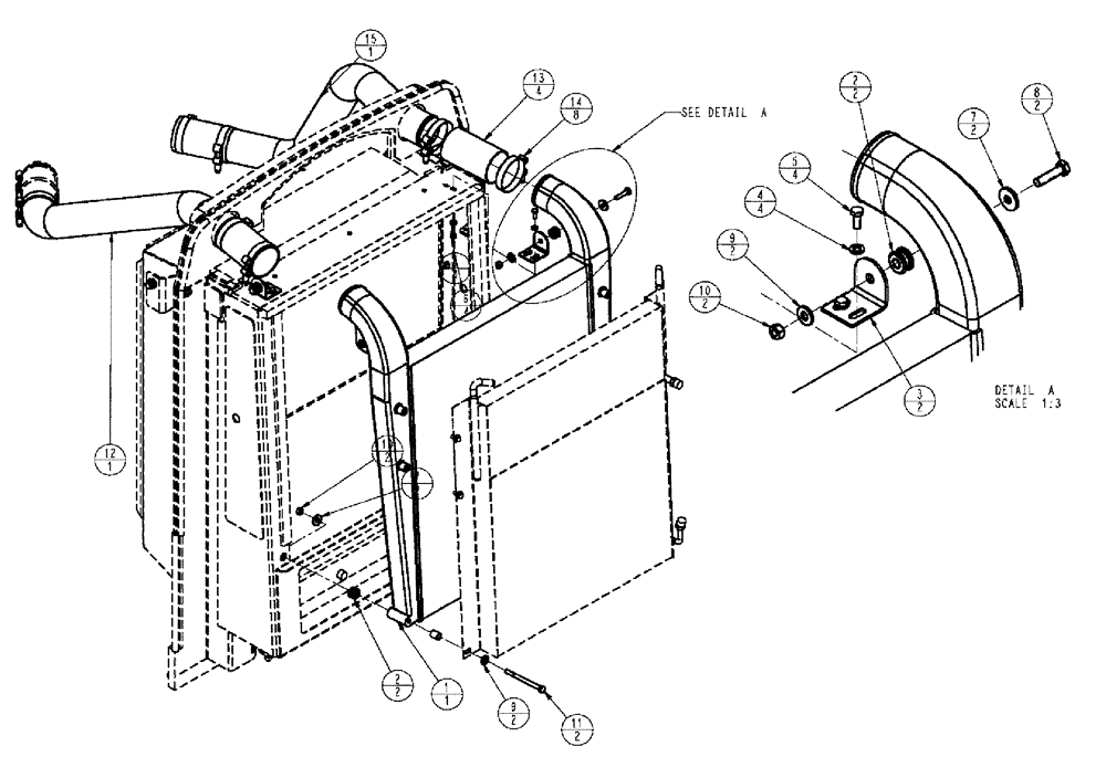 Схема запчастей Case IH TITAN 4020 - (02-016) - CHARGE AIR GROUP (01) - ENGINE