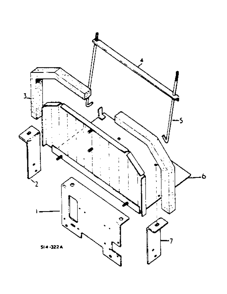 Схема запчастей Case IH 454 - (08-52) - BATTERY TRAY, MACHINES FITTED W/ISO MOUNTED CAB OR SAFETY FRAME (06) - ELECTRICAL